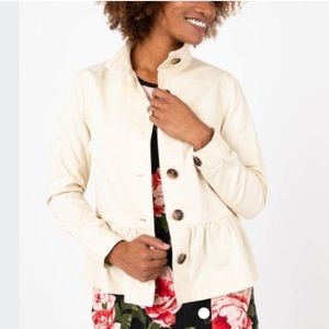 Agnes and Dora cream peplum jacket